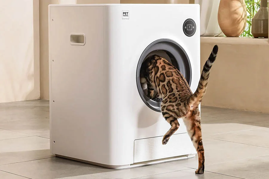 self clean cat litter box